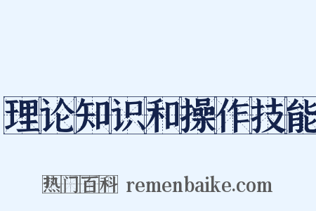 理论知识和操作技能是什么意思的图片